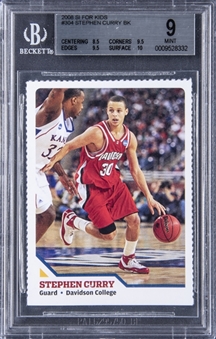 2008 SI For Kids #304 Stephen Curry BK Rookie Card - BGS MINT 9
